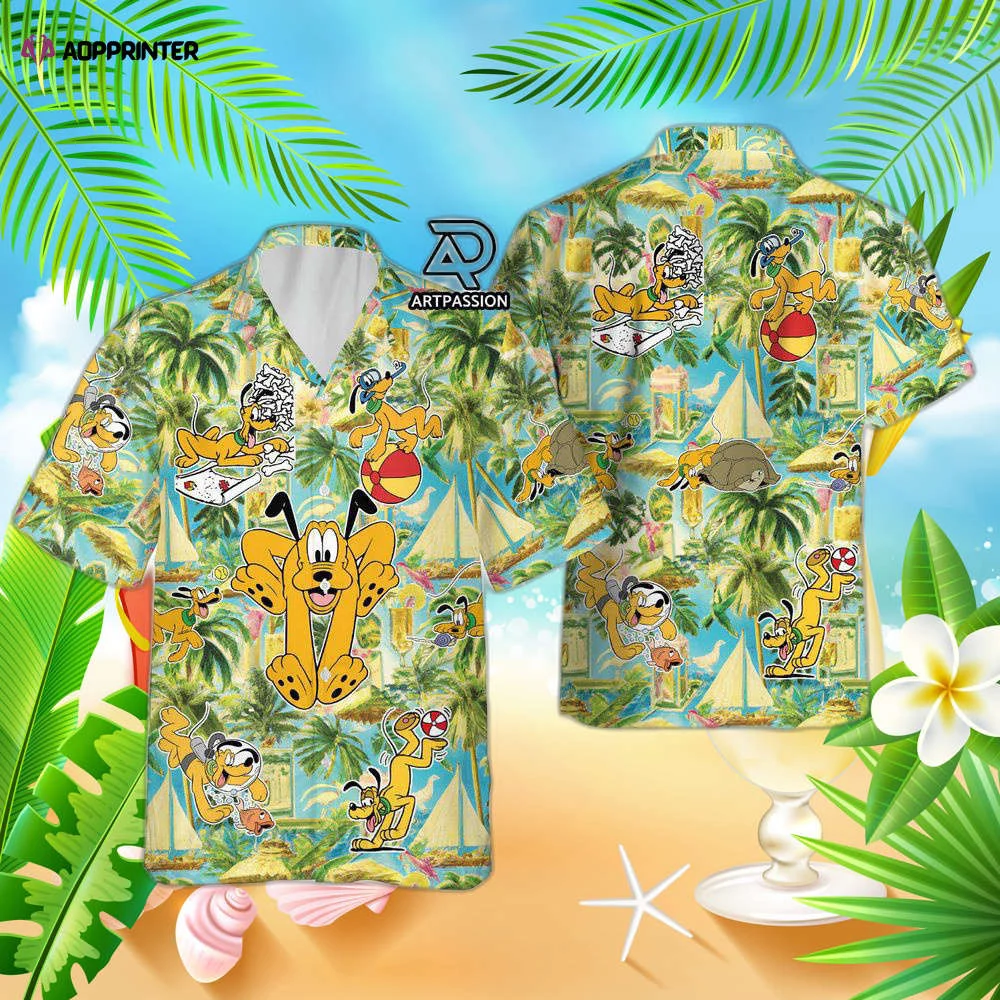 Funny Disney Pluto, For Men Women Hawaiian Shirt, Pluto Tropical Aloha, For Men Women HW0601