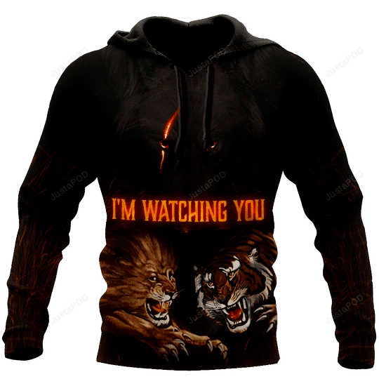 Wolf I Am Watching You 3D All Over Printed Hoodie, Zip- Up Hoodie HZ0501