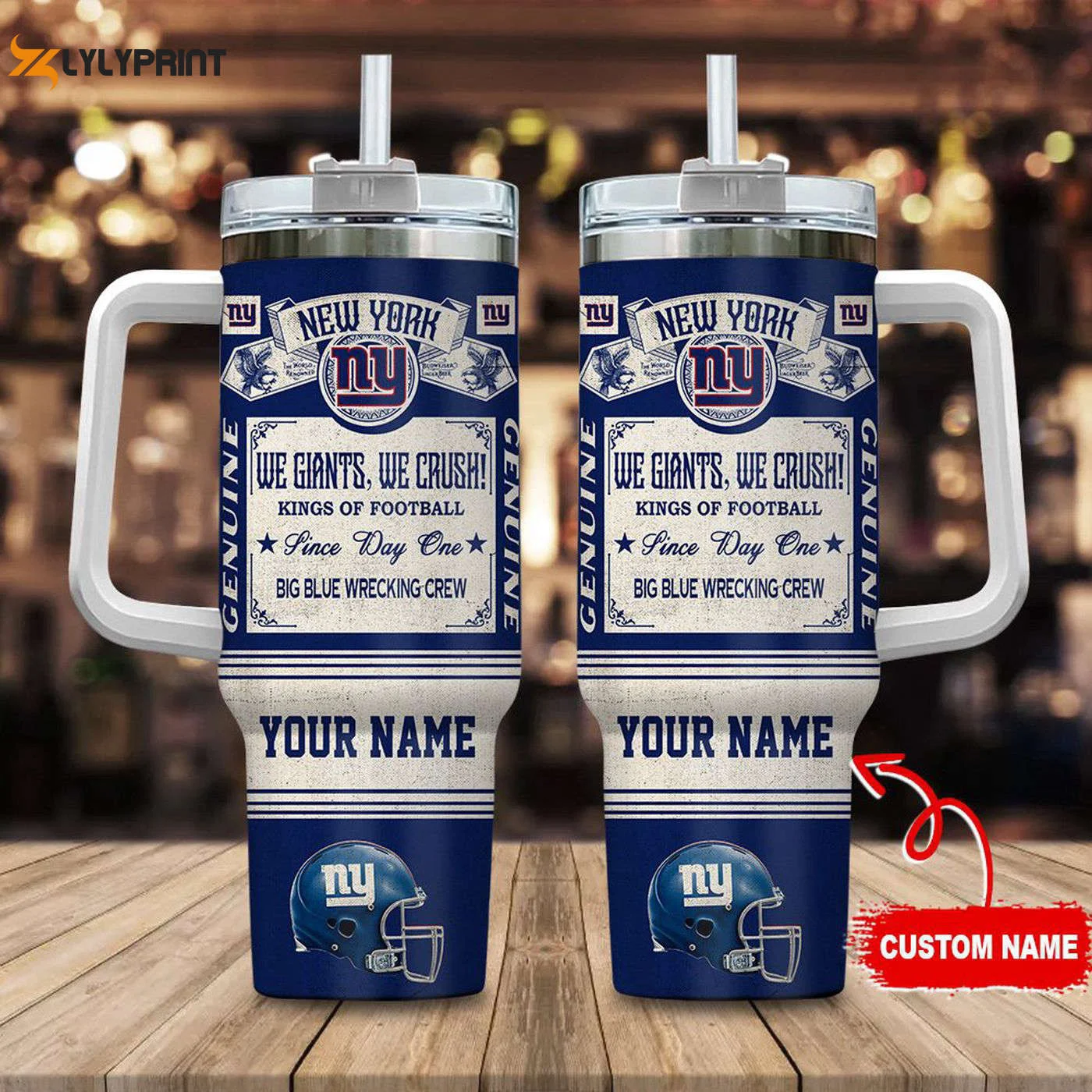 Vintage NY Giants King of Football Custom 40oz Tumbler - Perfect Gift for Fans 0501TB40