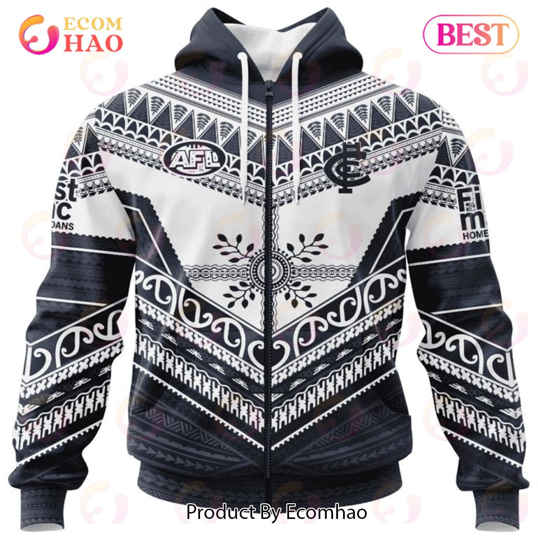 AFL Carlton Football Club Special Pasifika Design 3D Hoodie, Zip Hoodie, Man - Women, Warm, Premium Quality HZ0501