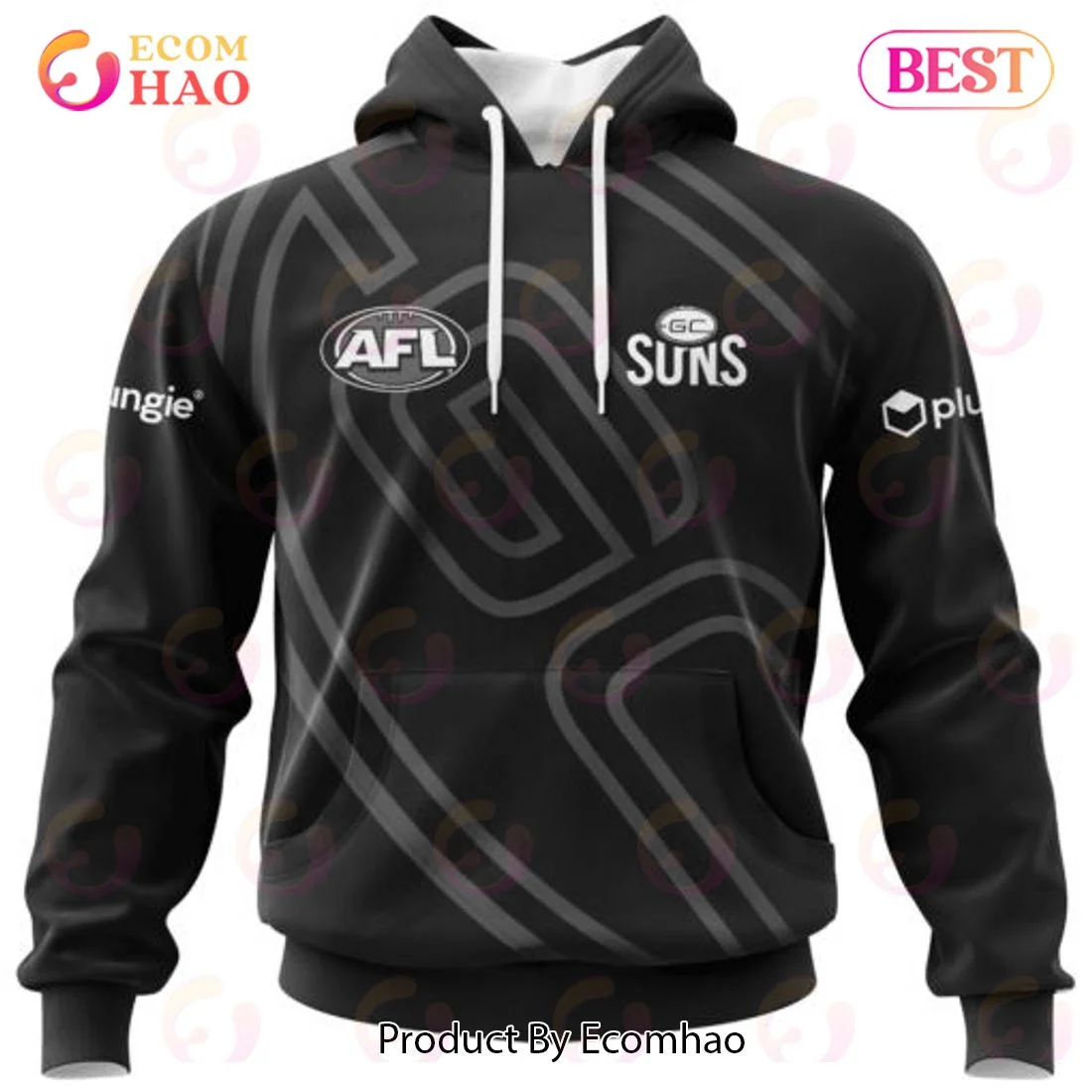 AFL Gold Coast Suns Special Monochrome Design 3D Hoodie, Zip Hoodie, Man - Women, Warm, Premium Quality HZ0501