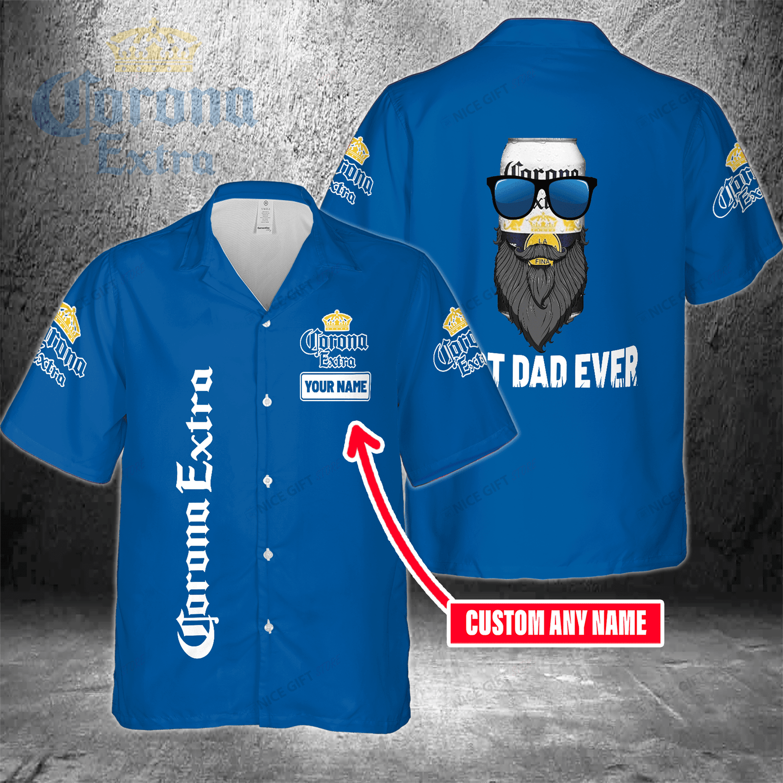 Corona Extra Custom Name Best Dad Ever Hawaiian Shirt For Men And Women HW0601