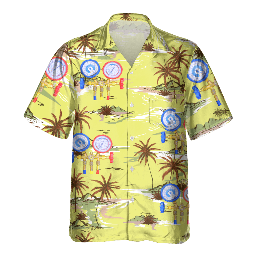 Awesome HVAC TECH AOP Pocket Hawaiian Shirt, Gift For Men Women HW0601