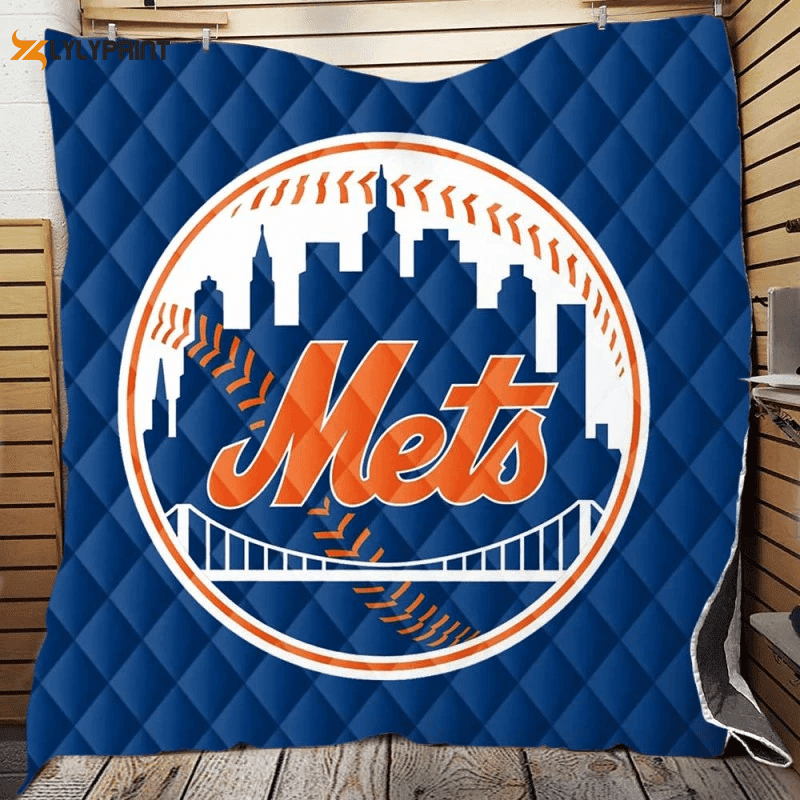 New York Mets Popular Baseball Team 3D Full Printing Quilt Home Decor 2024 Gifts Home Decor 2024 Gifts , Soft Quilt, King Size, All Season Cozy Quilt QB0901