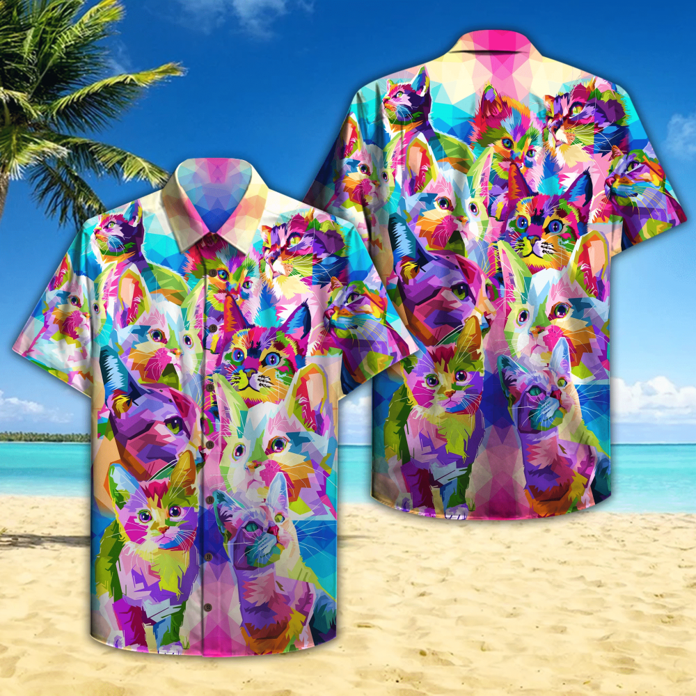 Colorful Kittens Hawaiian Shirt, Gift For Men Women HW0601