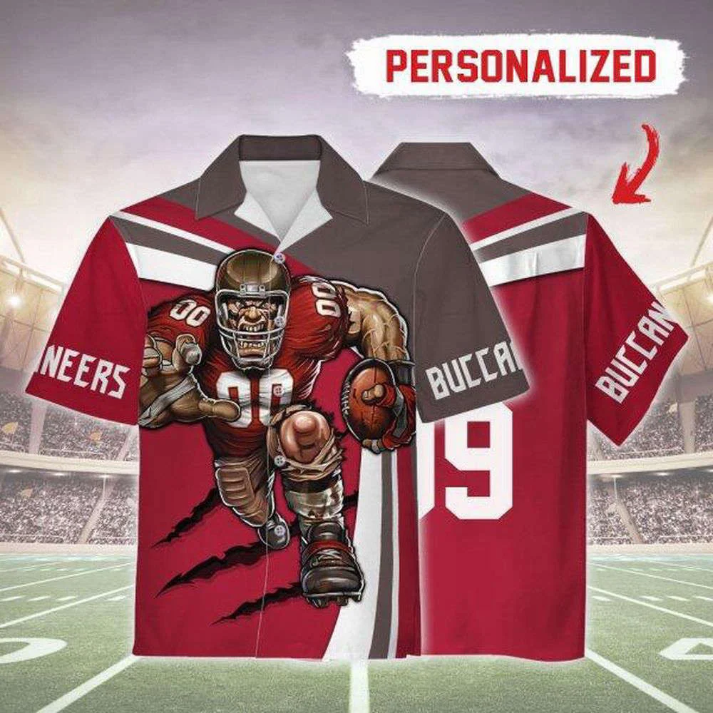 Personalized Unisex Hawaiian Shirt Tampa Bay Buccaneers Football Team 3D Apparel For Men Women HW0601