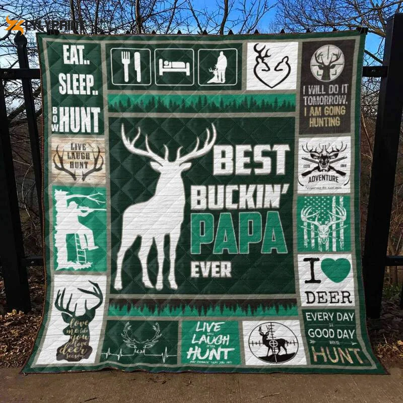 Hunting 3D Customized Quilt Blanket For Fans Home Decor Gift ,  Soft Quilt, King Size, All Season Cozy Quilt QB0901