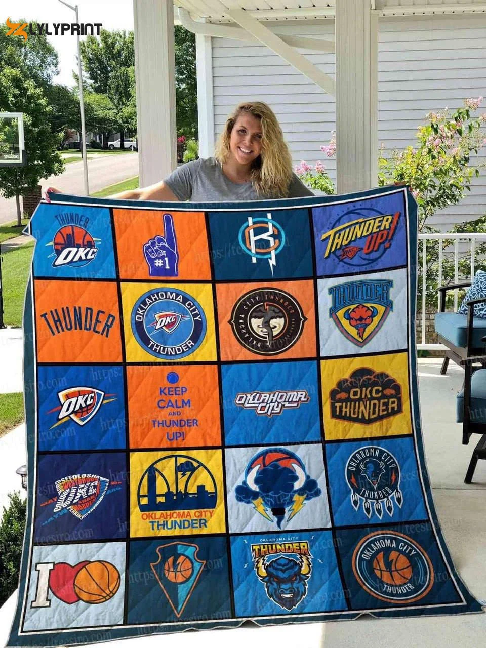 Oklahoma City Thunder 2 Quilt Blanket For Fans Home Decor Gift , Soft Quilt, King Size, All Season Cozy Quilt QB0901
