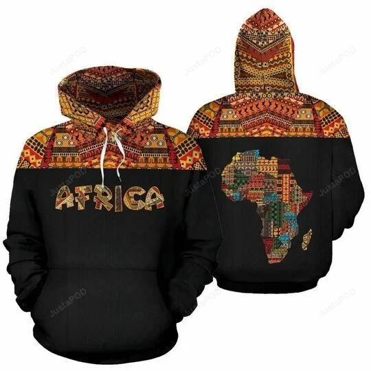 Colorful Africa Vintage 3D All Over Printed Hoodie, Zip- Up Hoodie HZ0501