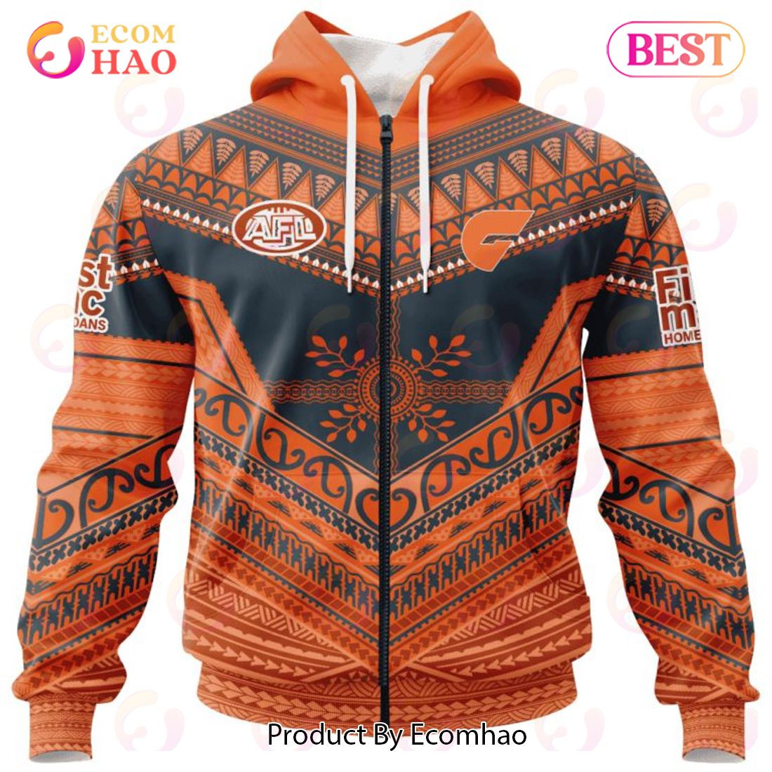 AFL Greater Western Sydney Giants Special Pasifika Design 3D Hoodie, Zip Hoodie, Man - Women, Warm, Premium Quality HZ0501
