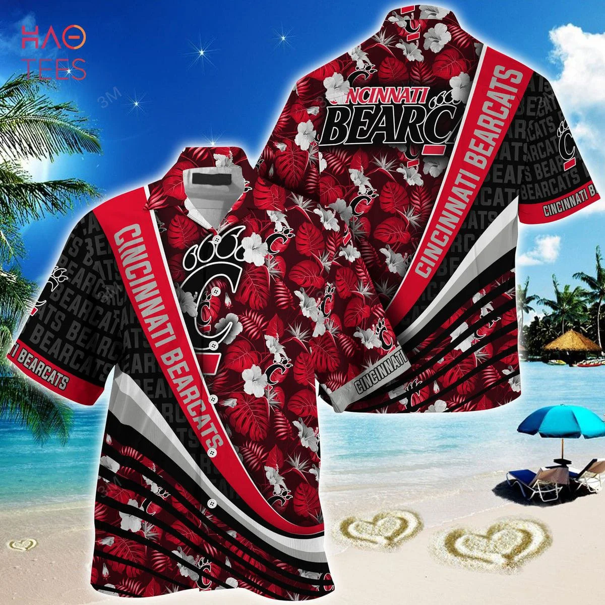 Cincinnati Bearcats Tropical Flower Summer Trending Hawaiian Shirt 2023 HW0601