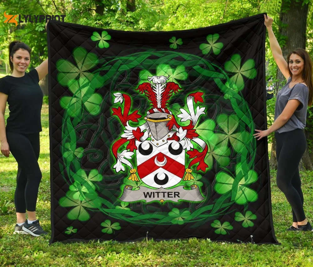 Witter Ireland Irish Celtic Shamrock Knot Circle 3D Customized Quilt , Soft Quilt, King Size, All Season Cozy Quilt QB0901