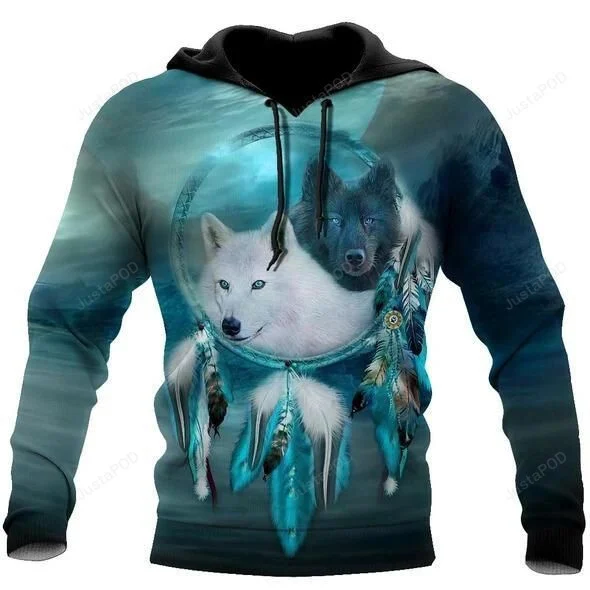 Beautiful Wolf 3D All Over Printed Hoodie, Zip- Up Hoodie HZ0501