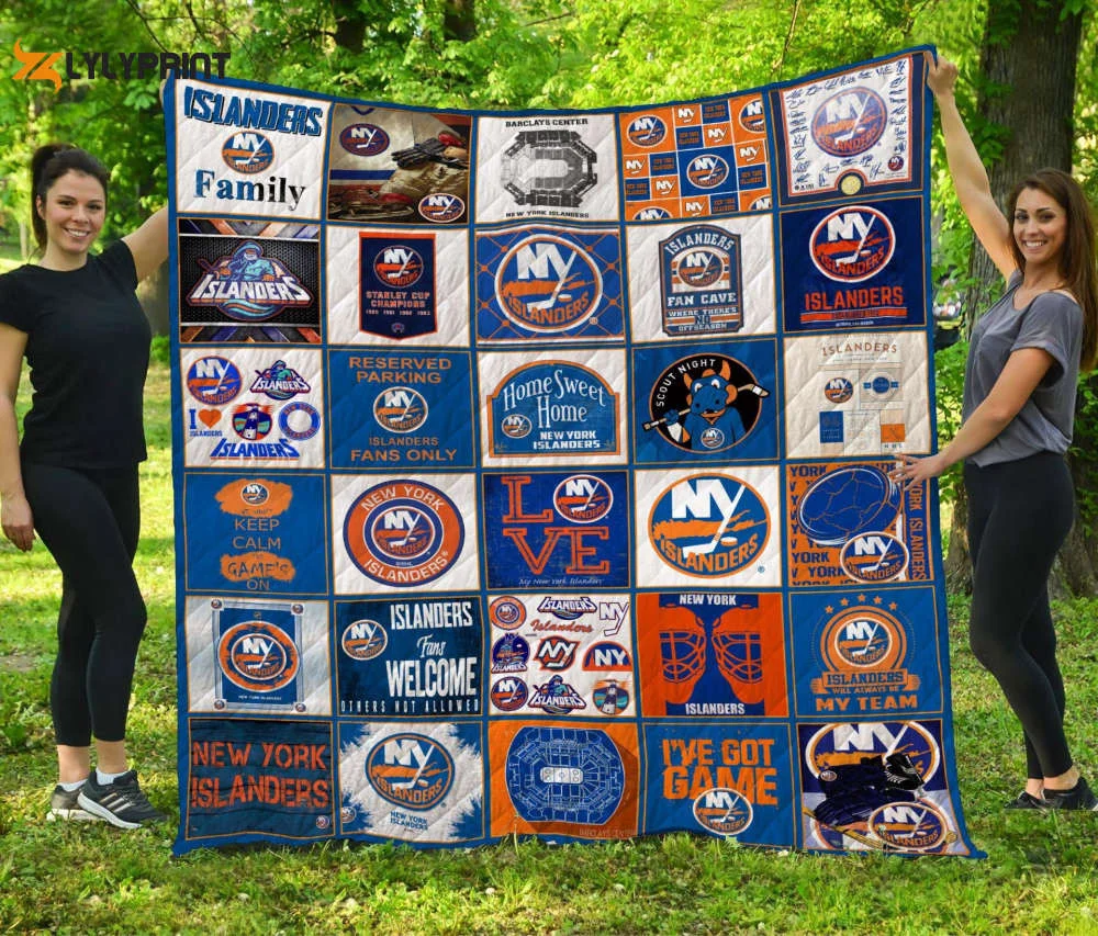 New York Islanders 1 Quilt Blanket For Fans Home Decor Gift , Soft Quilt, King Size, All Season Cozy Quilt QB0901