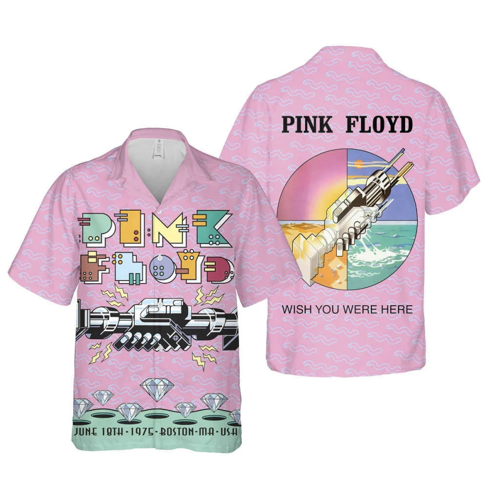 Pink Floyd Merch Wish You Were Here Rock Music Cuban Shirt Premium Hawaiian Shirt HW0601