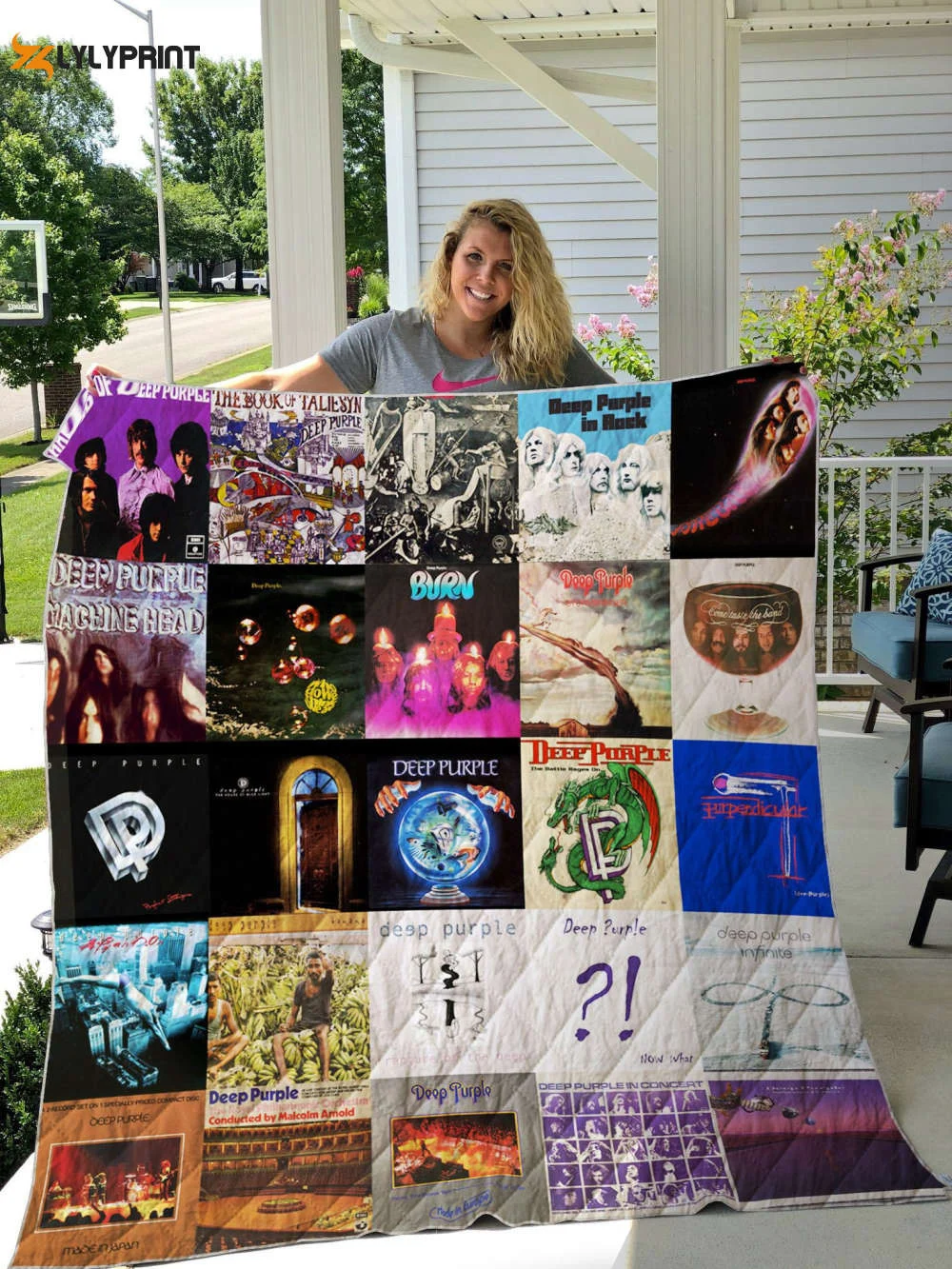 Deep Purple 1 Quilt Blanket For Fans Home Decor Gift , Soft Quilt, King Size, All Season Cozy Quilt QB0901