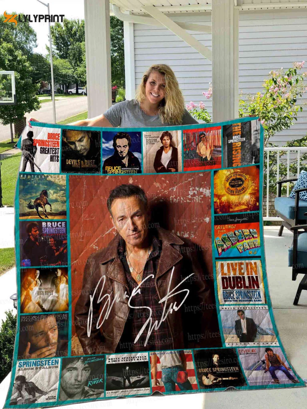 Bruce Springsteen Quilt Blanket For Fans Home Decor Gift , Soft Quilt, King Size, All Season Cozy Quilt QB0901