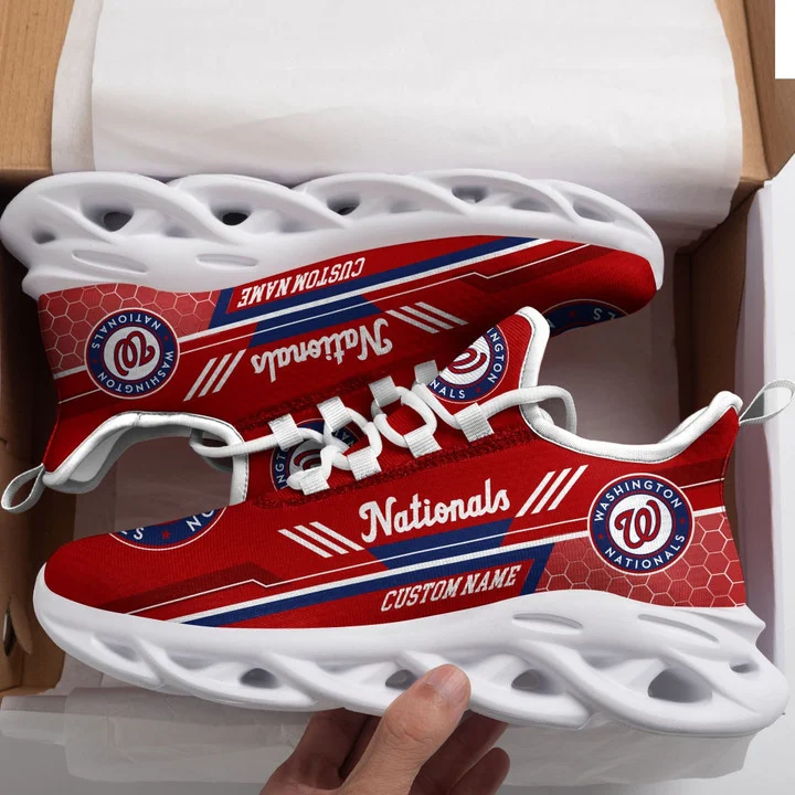 MLB Washington Nationals Custom Name Max Soul Shoes V7 Men Women MS0601