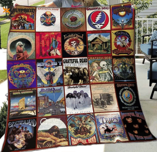 Grateful Dead Rock Band 6 Quilt Blanket For Fans Home Decor Gift ,  Soft Quilt, King Size, All Season Cozy Quilt QB0901
