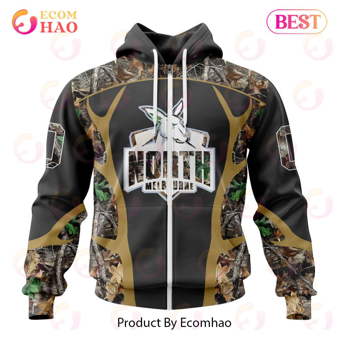 AFL North Melbourne Football Club Special Camo Hunting Design 3D Hoodie, Zip Hoodie, Man - Women, Warm, Premium Quality HZ0501