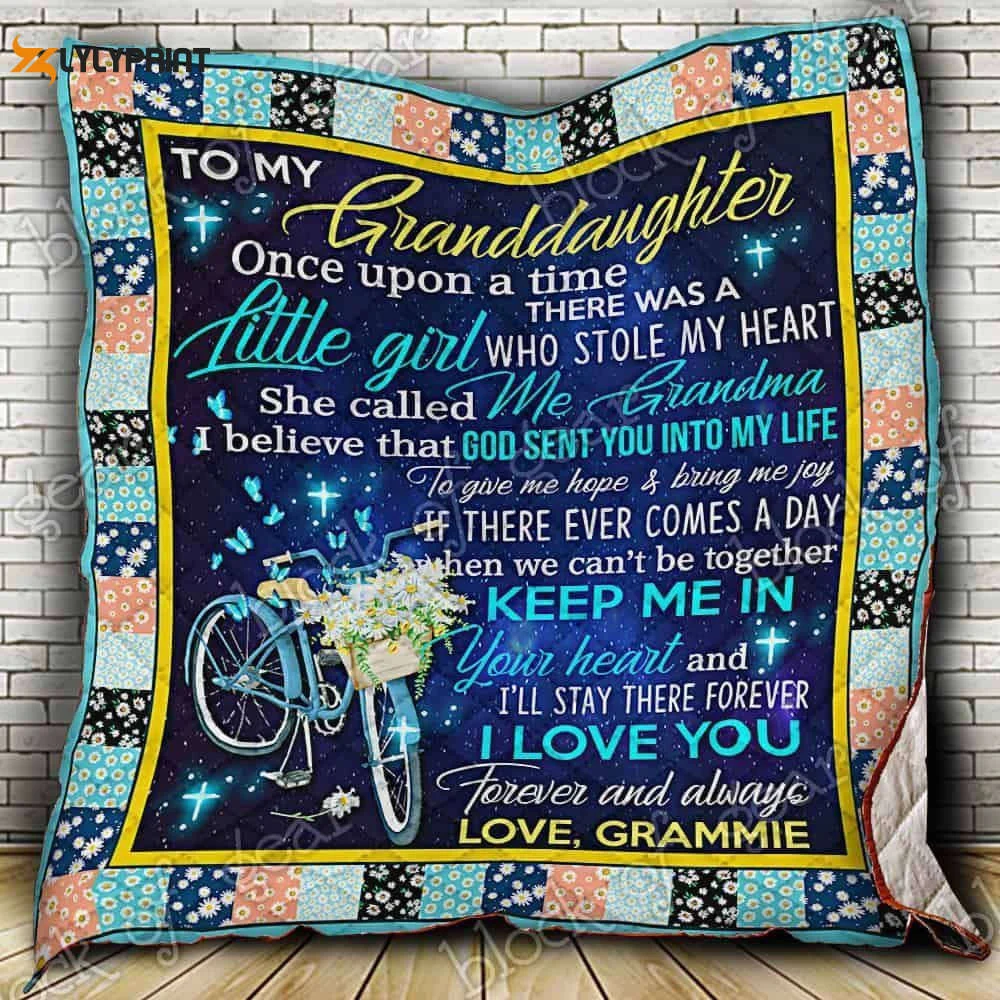 To My Granddaughter Grammie 3D Customized Quilt , Soft Quilt, King Size, All Season Cozy Quilt QB0901