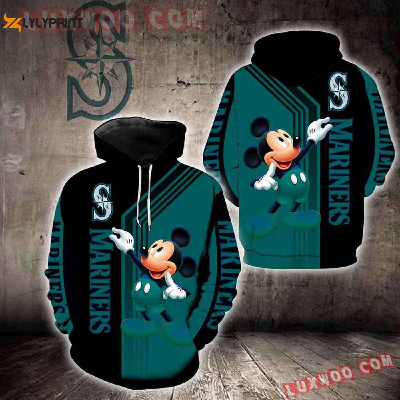 Seattle Mariners Mickey Mouse Hoodie – Stylish AOP Pullover Shirt HZ0501