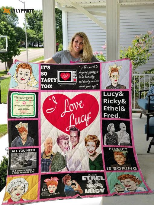 I Love Lucy Quilt Blanket For Fans Home Decor Gift , Soft Quilt, King Size, All Season Cozy Quilt QB0901