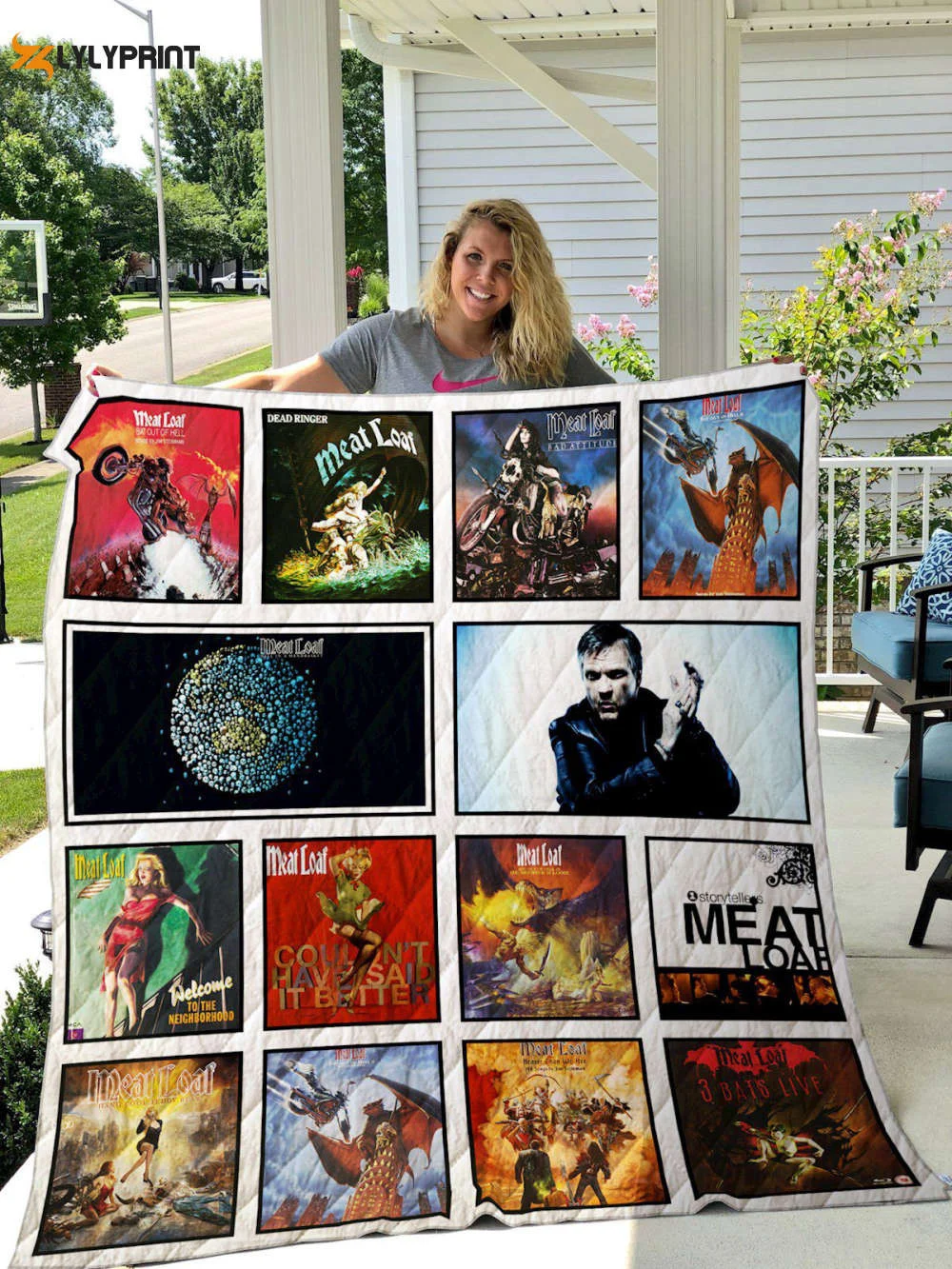 Meat Loaf Quilt Blanket For Fans Home Decor Gift , Soft Quilt, King Size, All Season Cozy Quilt QB0901
