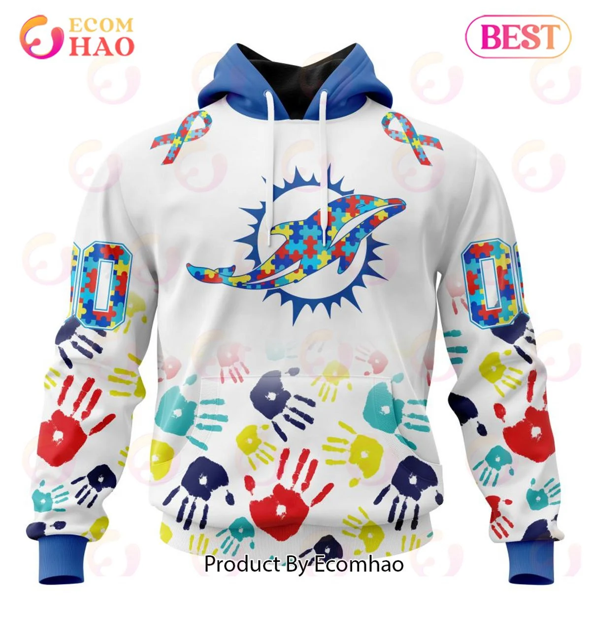 Best Miami Dolphins Autism Awareness Collection 3D Hoodie, Zip Hoodie, Man - Women, Warm, Premium Quality HZ0501