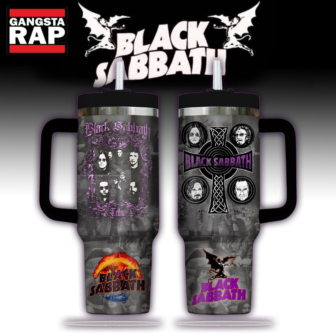 Rock in Style with Black Sabbath Music Stanley Tumbler 40oz Ultimate Blend of Music and Durability 0501TB40