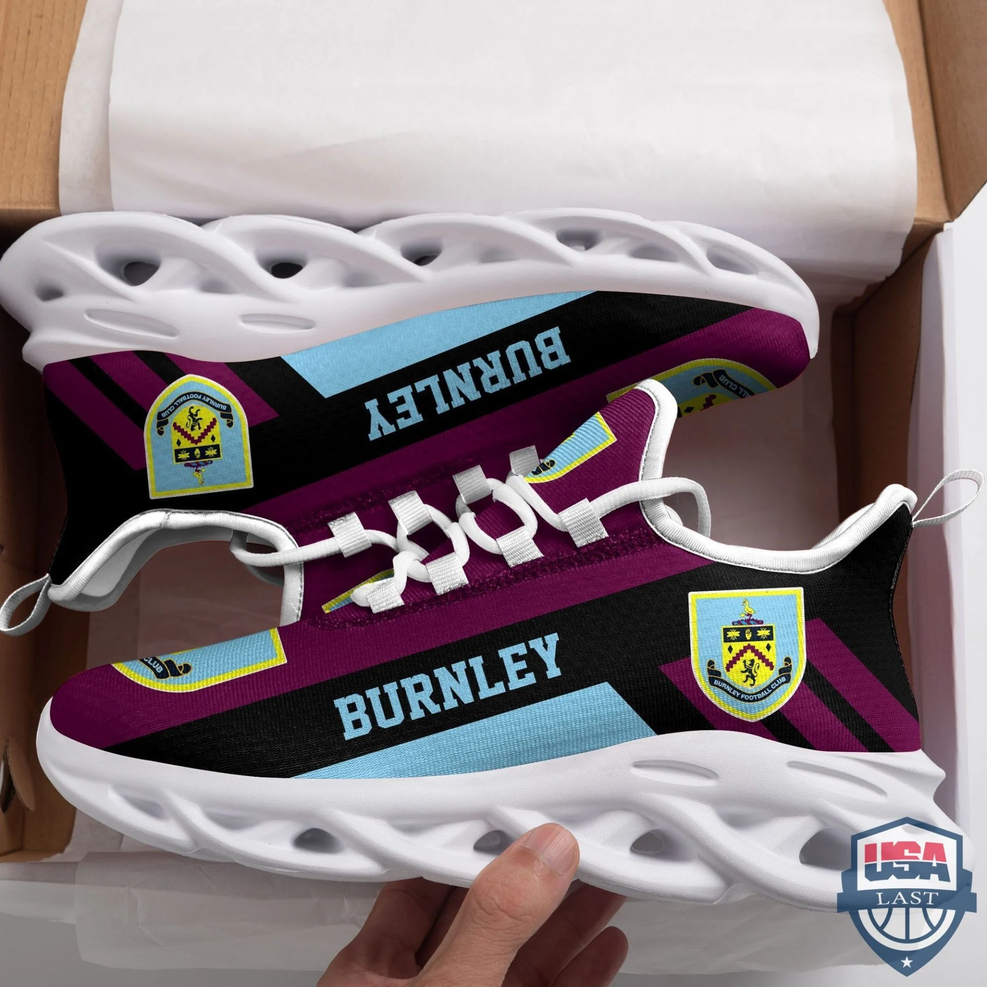 Burnley FC Brown Black Max Soul Shoes Women Men MS0601