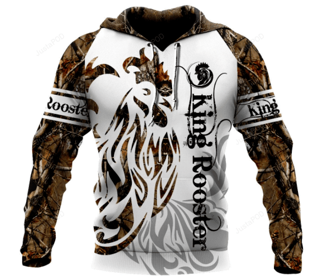 King Rooster 3D All Print Hoodie, Zip- Up Hoodie HZ0501
