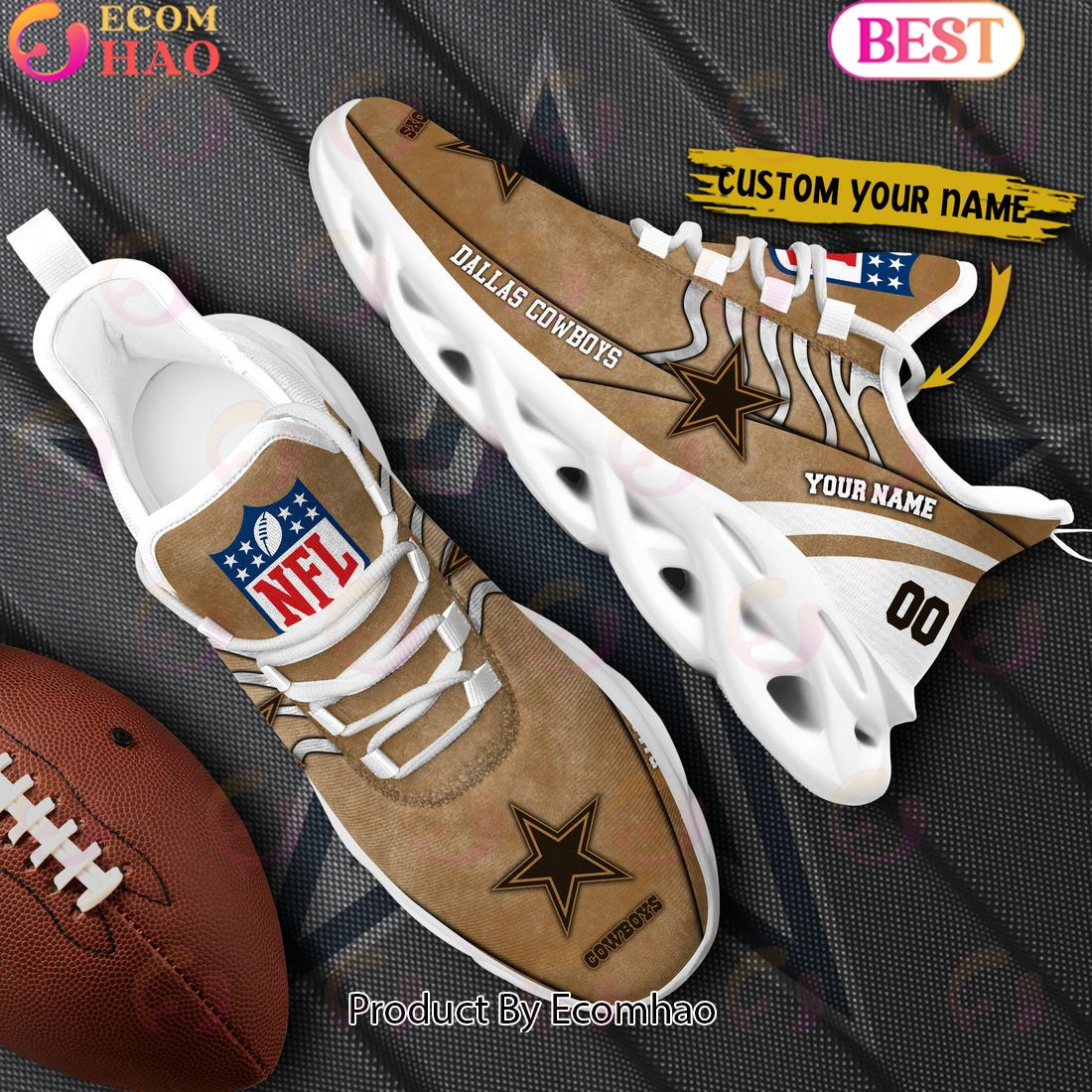 Custom Name Dallas Cowboys X Salute to Service For Veterans Day Celebration Max Soul Shoes  Unisex sneakers MS0601