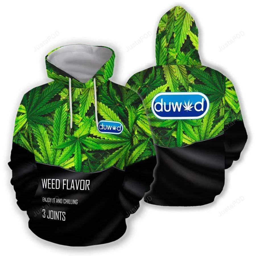 Duweed Weed Flavor 3D All Print Hoodie, Zip- Up Hoodie HZ0501