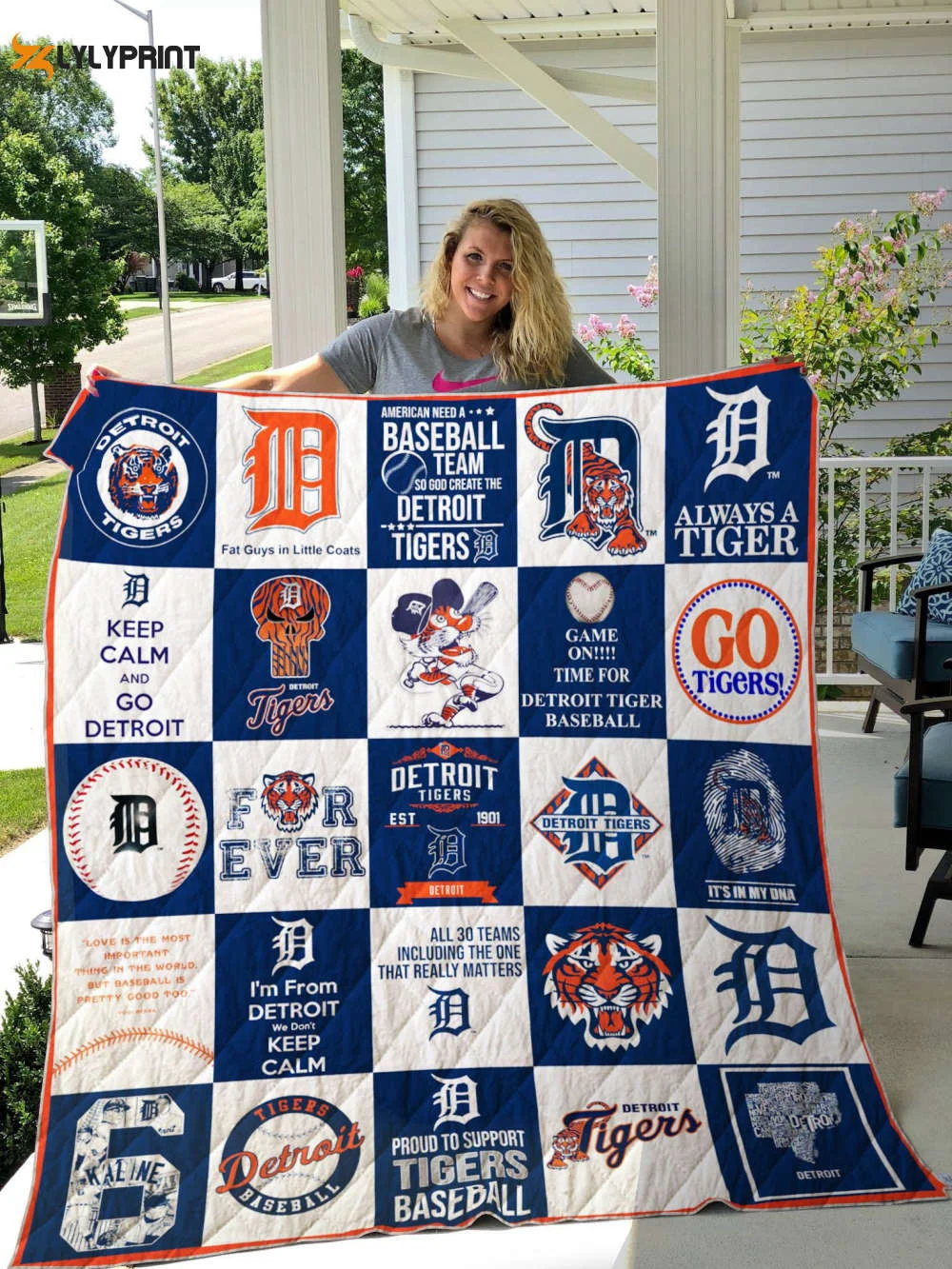 Detroit Tigers 1 Quilt Blanket For Fans Home Decor Gift , Soft Quilt, King Size, All Season Cozy Quilt QB0901