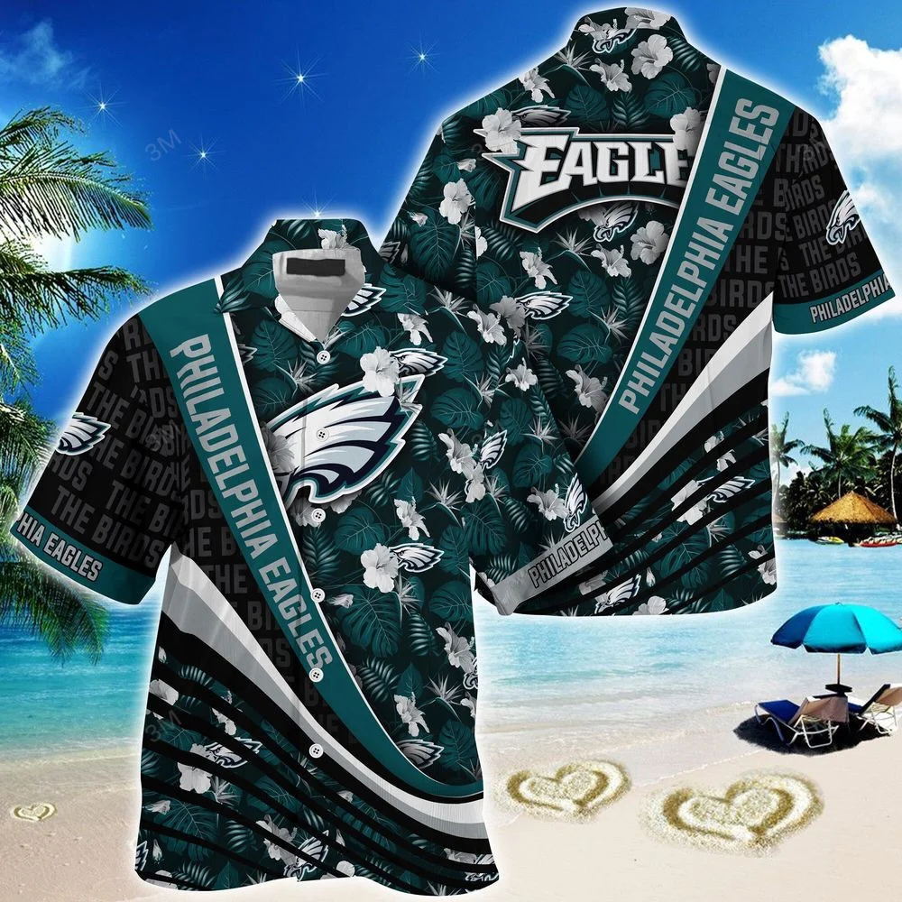 Philadelphia Eagles NFL-Summer Hawaii Shirt With Tropical Flower Pattern For Fans TU33835 HW0601