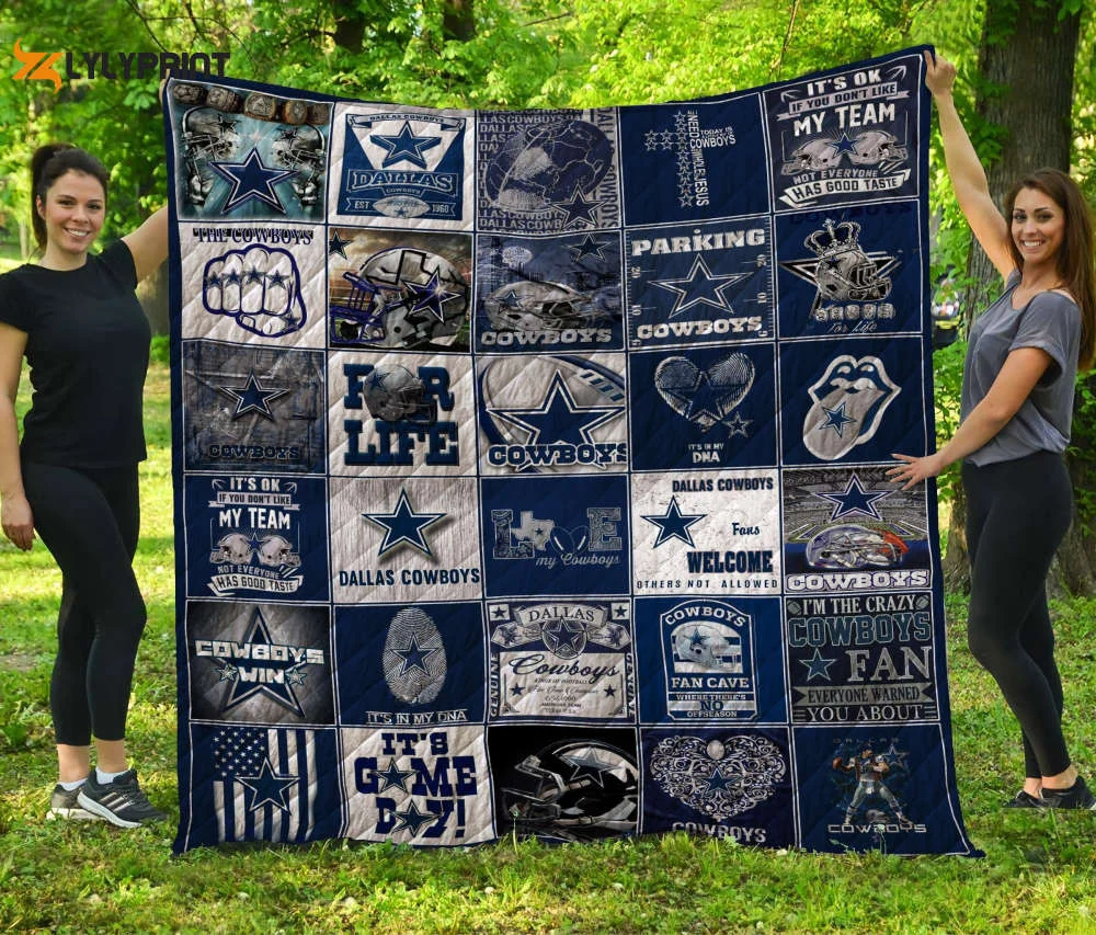 Dallas Cowboys 2 Quilt Blanket For Fans Home Decor Gift ,  Soft Quilt, King Size, All Season Cozy Quilt QB0901