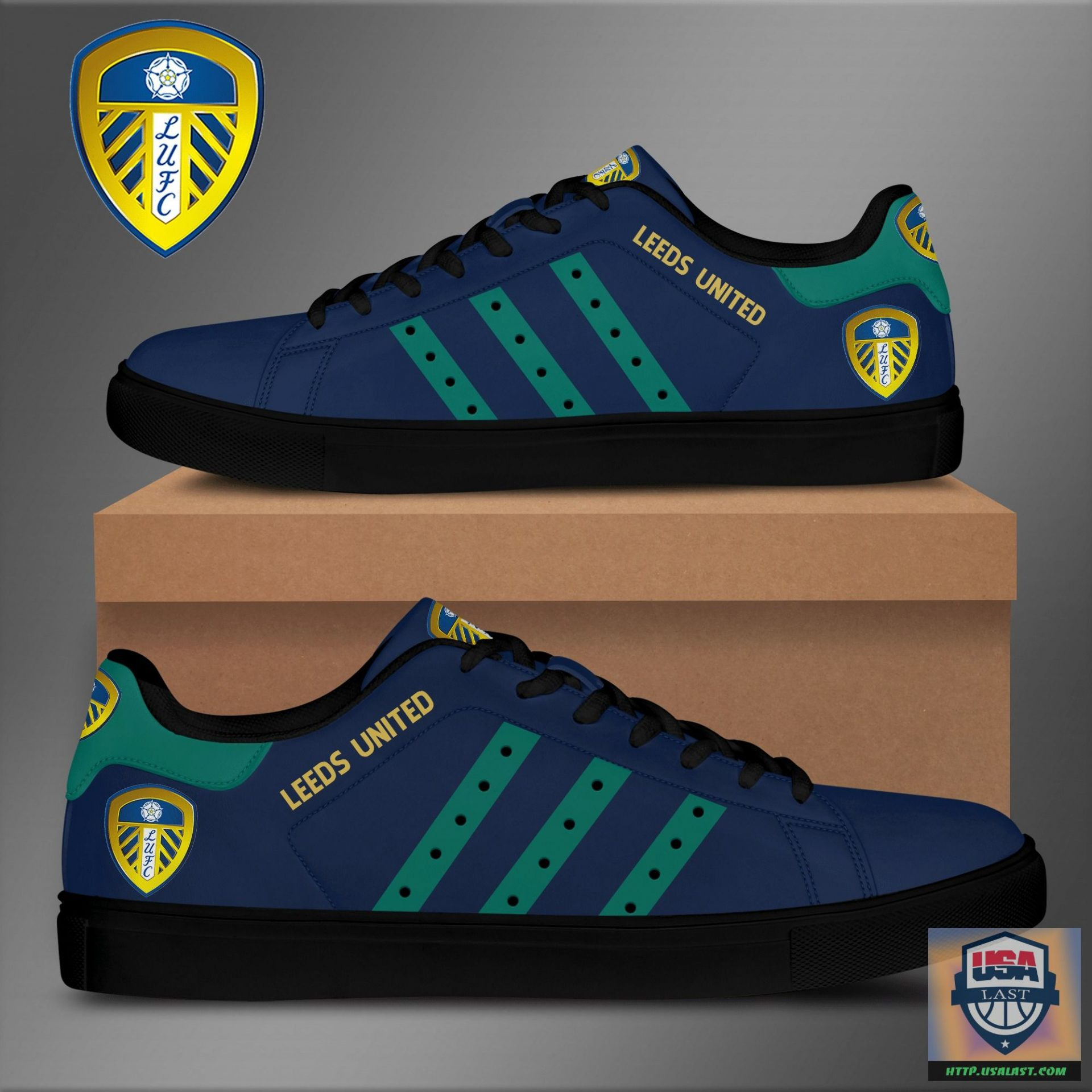 Leeds United Dark Blue Stan Smith Shoes Custom for Men Women, Trendy Style Sneakers ST0801
