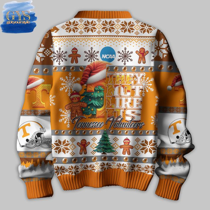 Tennessee Volunteers They Not Like Us Ugly Christmas Sweater , Cozy Soft Unisex Pullover SW0601