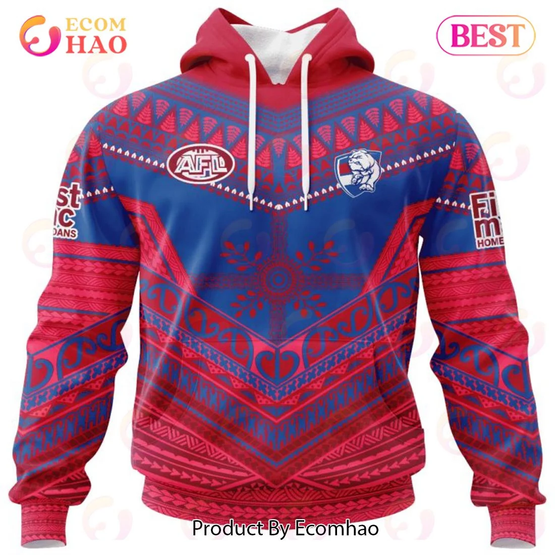 AFL Western Bulldogs Special Pasifika Design 3D Hoodie, Zip Hoodie, Man - Women, Warm, Premium Quality HZ0501