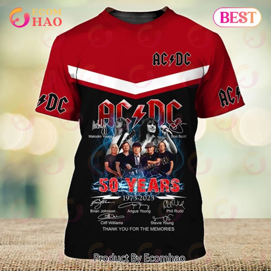 50 Years Of 1973 – 2023 ACDC Rock Band Thank You For The Memories T-Shirt, Zip Hoodie, Man – Women, Warm, Premium Quality HZ0501
