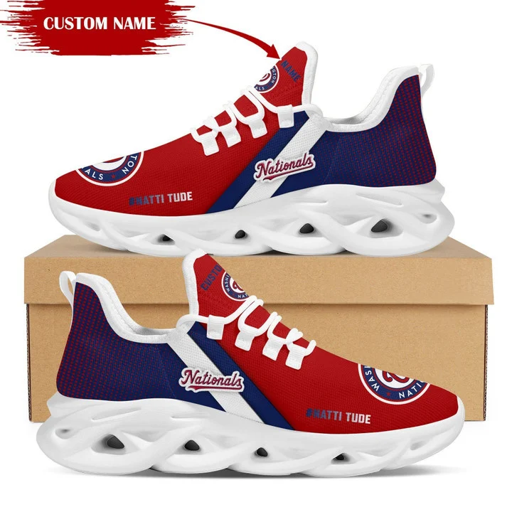 MLB Washington Nationals Custom Name Max Soul Shoes V6 Men Women MS0601