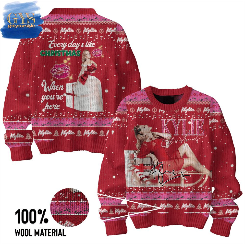 Kylie Minogue Everyday Is Like Christmas Ugly Sweater , Cozy Soft Unisex Pullover SW0601