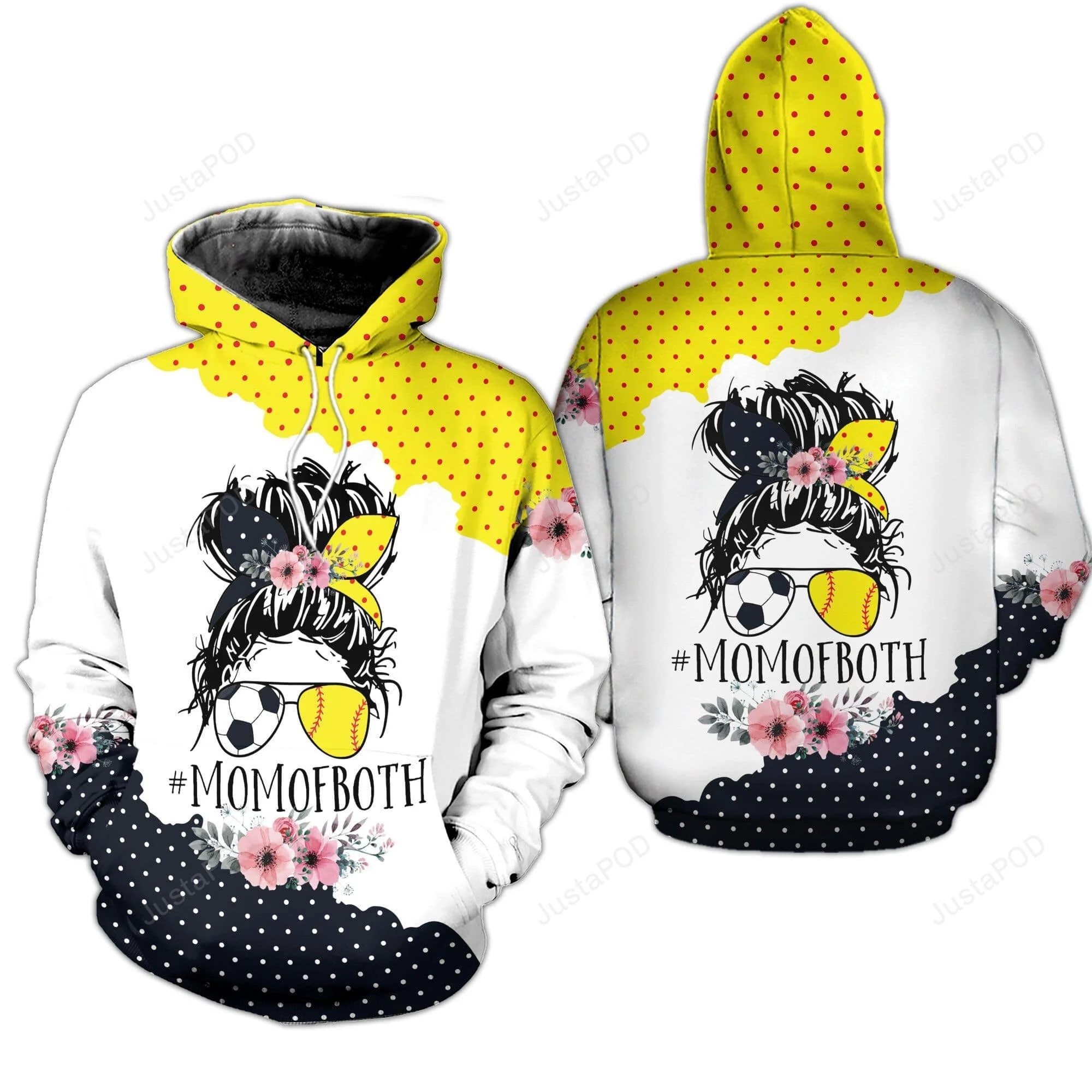 Soccer Mom Messy Bun 3D All Print Hoodie, Zip- Up Hoodie HZ0501