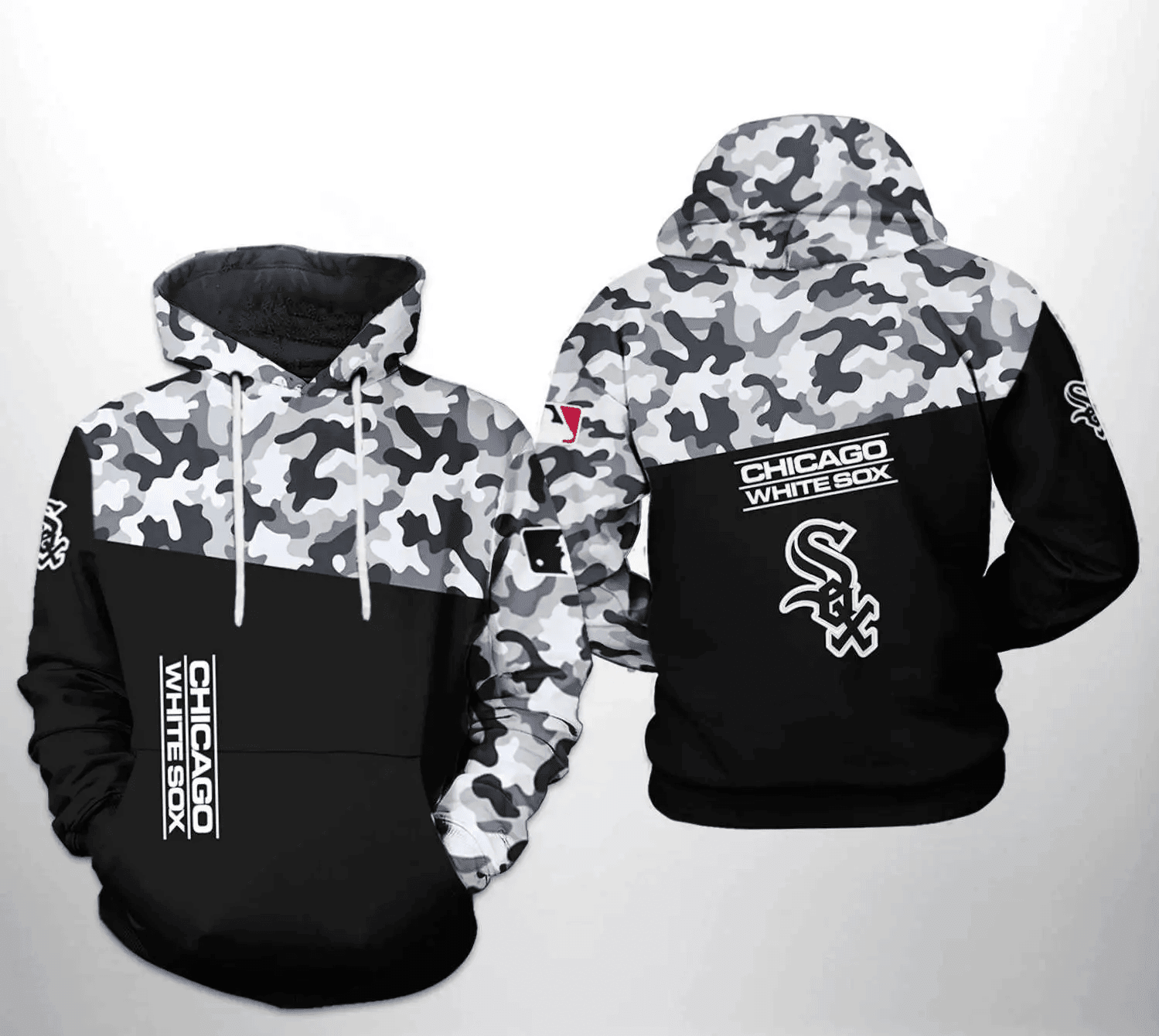 Chicago White Sox Camo Veteran 3D Hoodie AOP Shirt HZ0501