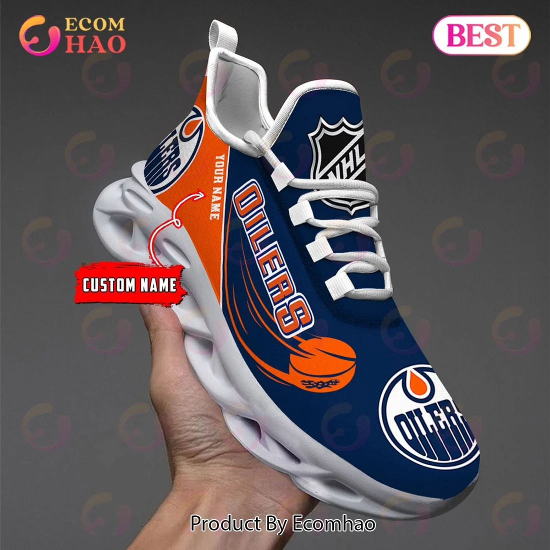 Custom Name Edmonton Oilers Max Soul Shoes, Sneakers  Unisex sneakers MS0601