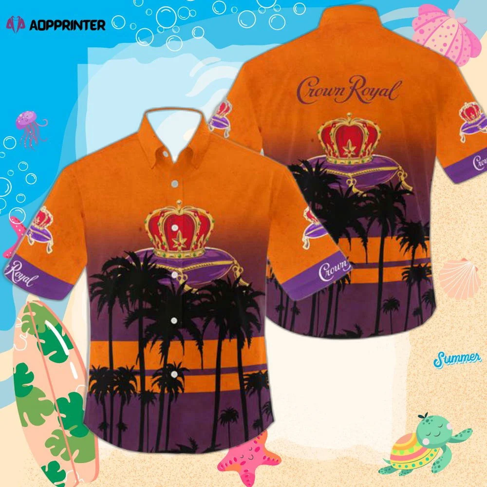 Crown Royal Hawaiian Aloha Shirt Lovers Gift Beach Shirt HW0601
