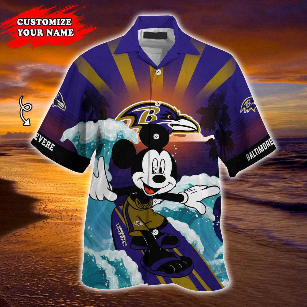 Baltimore Ravens NFL-Summer Customized Hawaii Shirt For Sports Fans HW0601