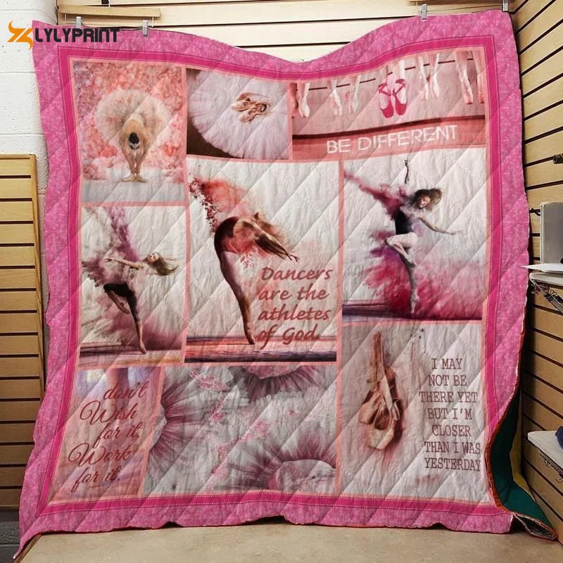 Ballet 3D Customized Quilt , Soft Quilt, King Size, All Season Cozy Quilt QB0901