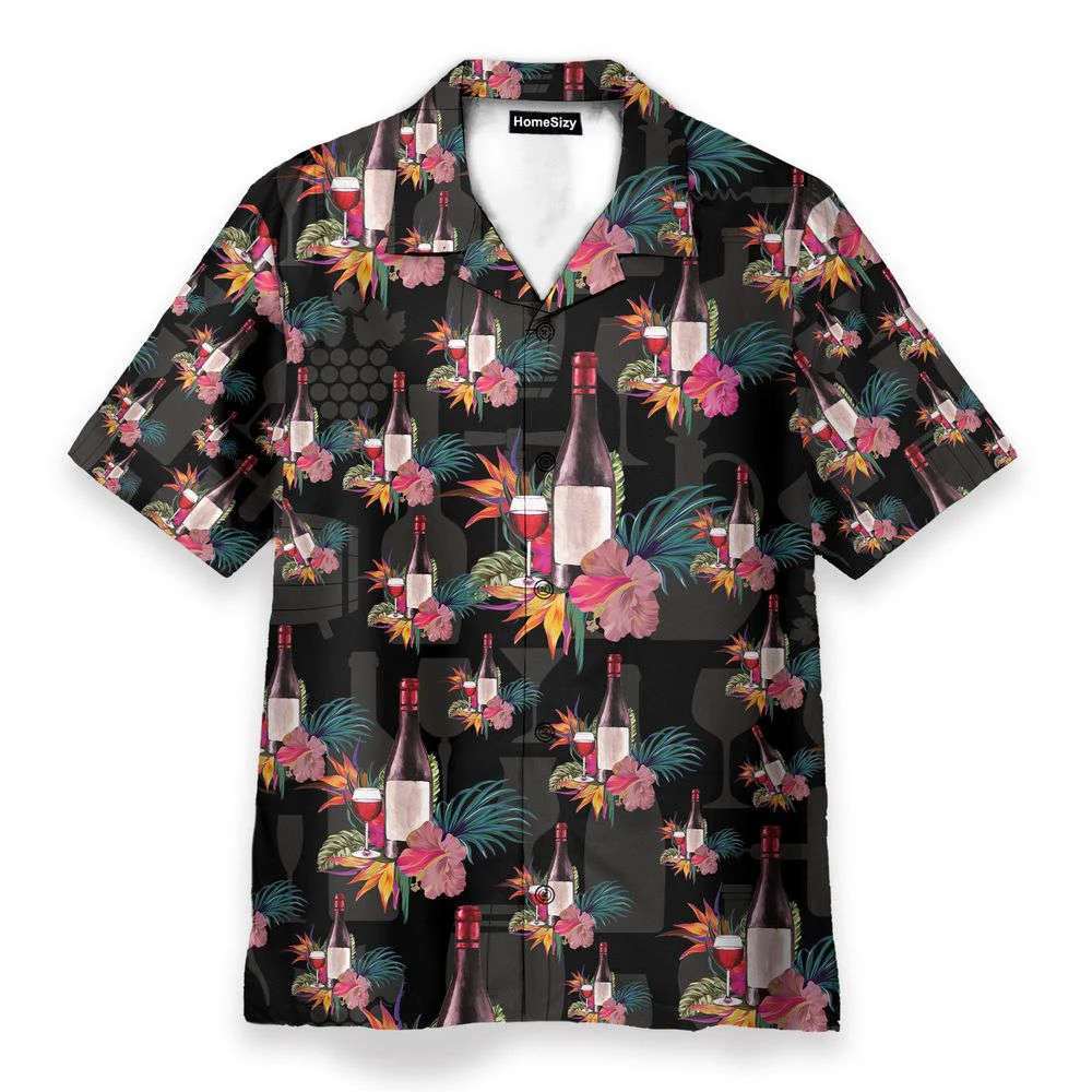 Red Wine Hawaiian Shirt, Gift For Men Women HW0601